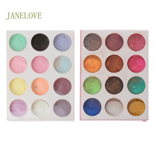 Jlove ผงอีพ็อกซี่เรซิ่น เรืองแสงในที่มืด ปลอดภัย ติดทนนาน สําหรับย้อมสี DIY 12 สี