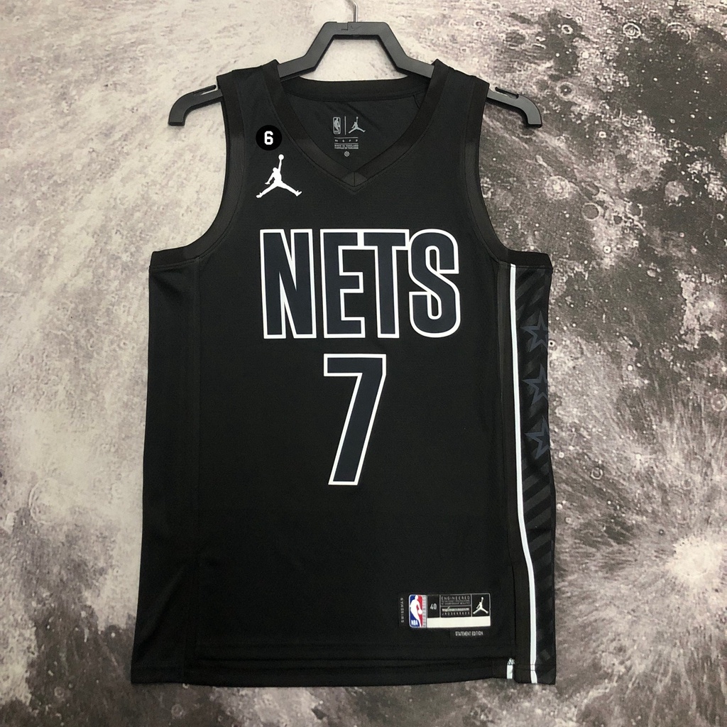 เสื้อกีฬาบาสเก็ตบอล ลายทีม Brooklyn Nets Kevin Durant 2023 สีดํา