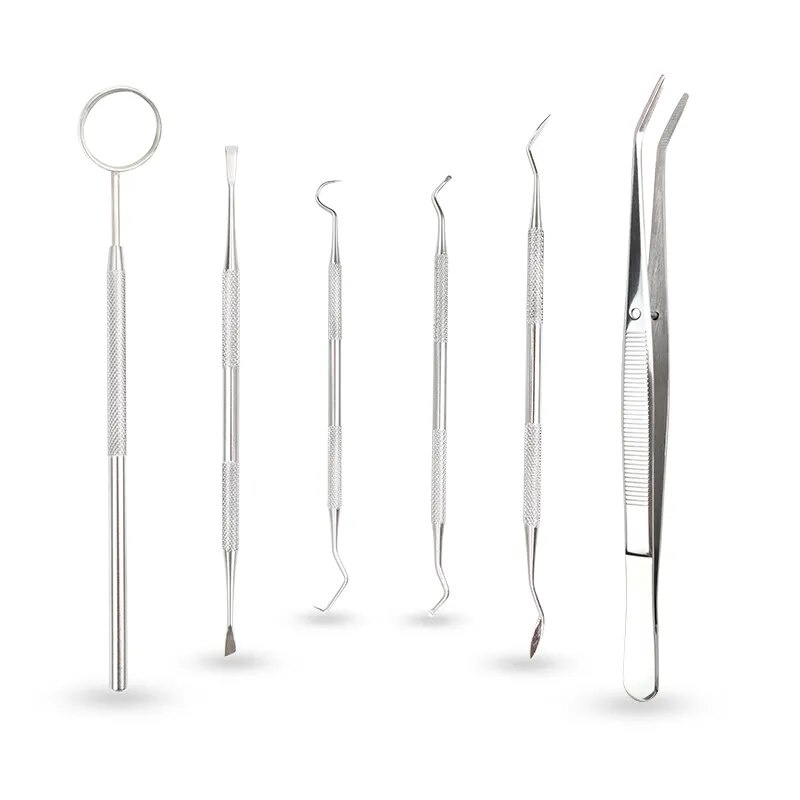 6pc/4pc/3pc Dental Mirror Stainless Steel Dental Instrument Dentist Tool Set Probe Tooth Care Kit Tw