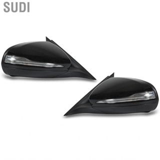 Sudi 1 Pair Car Rear View Mirror Assembly 2058109701 Heated Folding Side Door with Light for Mercedes Benz C Class W205 14‑20