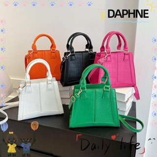 Daphne กระเป๋าสะพายไหล่ หนัง PU สีพื้น สําหรับผู้หญิง