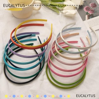 Eutus ที่คาดผม ผ้าซาติน บาง 1 ซม. หลากสีสัน DIY