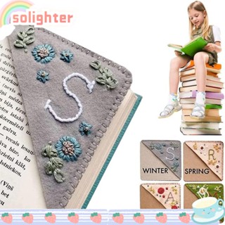 Solighter ที่คั่นมุมหนังสือ ปักลาย ทนทาน