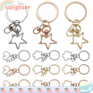 Solighter ใหม่ พวงกุญแจตะขอก้ามปู พร้อมสายคล้องกระเป๋า 5 ชิ้น