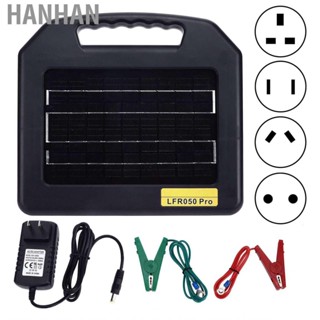 Hanhan 30 Miles 8W Solar Powered Electric Fence Energizer Portable Controller  for Farm