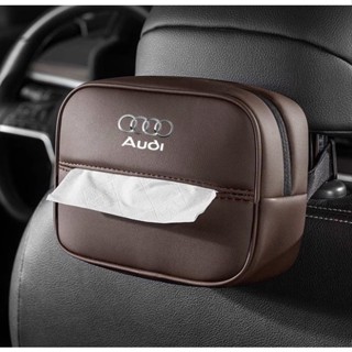 AUDI LOGO tissue box A1 A2 A3 A4 A5 A6 A7 A8 Q3 Q5 Q7 Q8 RS1 RS2 RS3 RS4 RS5 RS6 RS7 RS8 car seat back hanging paper bag armrest box miscellaneous storage leather bag