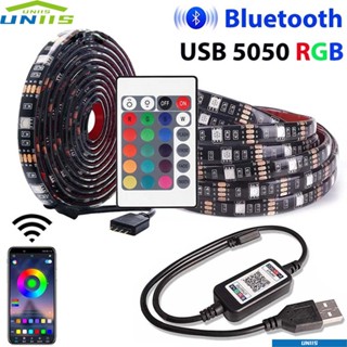 Uniis สายไฟ Led บลูทูธ 5V กันน้ํา หลากสีสัน สําหรับตกแต่งบรรยากาศ DIY