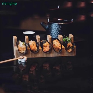 [risingmp] ชั้นวางอาหาร ซูชิ ทาโก้ ขนมขบเคี้ยว แบบไม้ สไตล์ญี่ปุ่น สําหรับร้านอาหาร โรงแรม บ้าน 1 ชิ้น