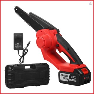 Geevorks 1 Hour Run-Time Electric Chainsaw Cordless 8 Inch Hand Saw for Wood Cutting Tree Trimming