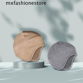 Mxfashione หมวกบีนนี่ ผ้าฟลีซ กันลม ลายกะโหลก ฤดูหนาว สําหรับผู้ชาย ปั่นจักรยาน ตกปลา ตั้งแคมป์