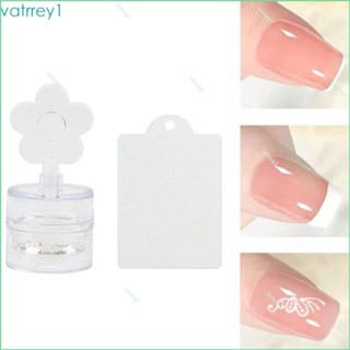 Vat1 แม่แบบซิลิโคนใส พิมพ์ลายนิ้วมือ DIY สําหรับตกแต่งเล็บ