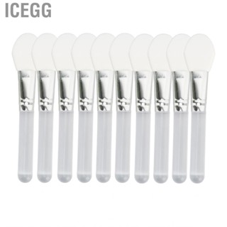 Icegg 10pcs Silicone  Brush Beauty Applicator Transparency Mini Short