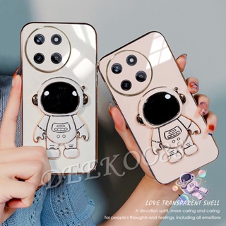 เคสโทรศัพท์มือถือ ลายนักบินอวกาศน่ารัก สีขาว พร้อมขาตั้ง สําหรับ Realme11 RealmeC51 Realme 11 C51 NFC 4G 5G 2023