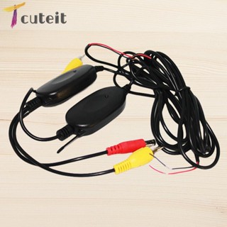 Tcuteit อะแดปเตอร์โมดูลรับส่งสัญญาณ ไร้สาย 12V สําหรับมอนิเตอร์มองหลังรถยนต์ 2.4Ghz