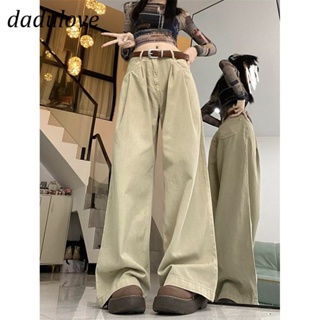 DaDulove💕 New American ins high street khaki jeans niche high waist loose loose wide leg pants large size trousers