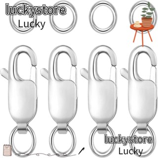 Lucky ตะขออัลลอย สีเงิน 10 มม. สําหรับทําเครื่องประดับ สร้อยคอ ต่างหู สร้อยข้อมือ DIY