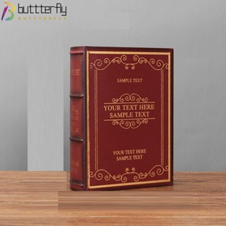 Buttterfly กล่องเก็บยา ไม้สีแดง ซ่อนกุญแจ รูปหนังสือ เพื่อความปลอดภัย สําหรับเดินทาง