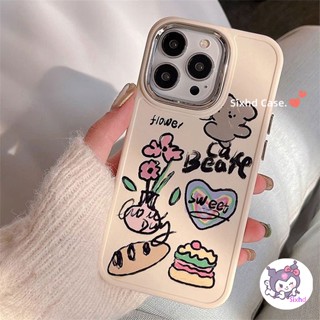 เคสโทรศัพท์มือถือซิลิโคน TPU แบบนิ่ม ลายหมีน่ารัก กันกระแทก สําหรับ iPhone 15 14 13 12 11 Pro Max SE2020 X Xr Xs Max 8 7 6Plus