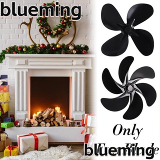 Blueming2 พัดลมเตาผิง 4 5 6 ใบพัด ประหยัดพลังงาน เป็นมิตรกับสิ่งแวดล้อม สีดํา สําหรับเตาเผาไม้