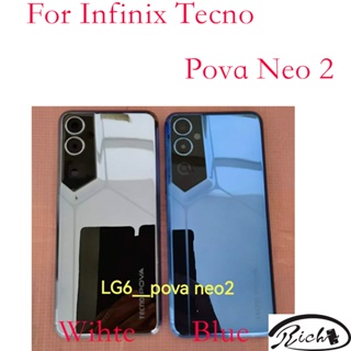 ฝาครอบแบตเตอรี่ด้านหลัง พร้อมเลนส์ สําหรับ Infinix TECNO Pova Neo 2 Povaneo2 1 ชิ้น