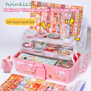 Twinkle1 ชุดสติกเกอร์การ์ด Goo น่ารัก แฮนด์เมด สําหรับตกแต่งสมุดภาพ DIY