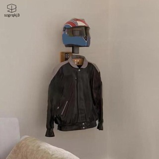 [szgrqkj3] ชั้นวางเสื้อแจ็กเก็ต แบบติดผนัง สําหรับขี่รถจักรยานยนต์