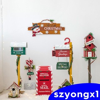 [Szyongx1] กล่องไปรษณีย์ ลายคริสต์มาส ซานต้า สไตล์วินเทจ สําหรับตกแต่งบ้าน งานแต่งงาน วันหยุด