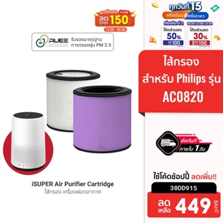 [449 บ. โค้ด 30DD915] iSuper ไส้กรอง สำหรับเครื่องฟอกอากาศ Philips รุ่น AC0820 กรองฝุ่น PM2.5