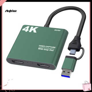 [Sy] อะแดปเตอร์การ์ดจับภาพวิดีโอ 4k 1080p 4k Hdmi Usb 3.0 Type-c สําหรับ Windows Mac Android