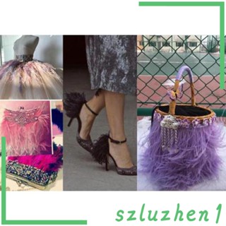 [Szluzhen1] ริบบิ้นขนนกย้อมสี 1 หลา สําหรับตกแต่ง