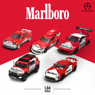 Time Micro 1: 64 Nissan GTR50 Toyota Subaru Marlboro ของเล่นสําหรับเด็ก โมเดลรถยนต์