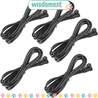 Wisdomest สายเคเบิลต่อขยาย IP67 2 Pin กันน้ํา สีดํา สําหรับสายไฟพลังงานแสงอาทิตย์ 5 ชิ้น