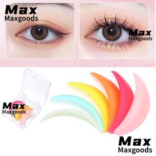 Maxg แผ่นดัดขนตา เครื่องมือปลูกขนตา เครื่องมือเคลือบขนตา สีรุ้ง 6 คู่