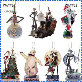 Wattle จี้อะคริลิค รูปการ์ตูนอนิเมะ The Nightmare Before Christmas สําหรับแขวนตกแต่งต้นคริสต์มาส รถยนต์