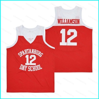 เสื้อกีฬาบาสเก็ตบอล ขนาดใหญ่ ลายการ์ตูน No.12 Zion Williamson Alternate Red Jersey สําหรับผู้ชาย และผู้หญิง