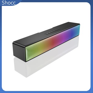 Shocc ลําโพงบลูทูธ 3D 20w RBG เสียงเซอร์ราวด์ พร้อมไฟหลากสี สําหรับคอมพิวเตอร์