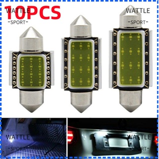 Wattle หลอดไฟอ่านหนังสือ LED DC12V COB 31 39 41 มม. ไม่มีข้อผิดพลาด สําหรับรถยนต์ 10 ชิ้น