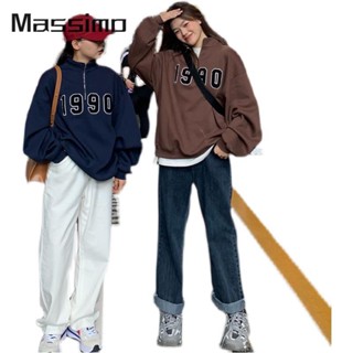 Massimo เสื้อกันหนาว เสื้อฮู้ด Durable สบาย Korean ตัวเหมือนคนชั้นสูง A98J6BL37Z230912