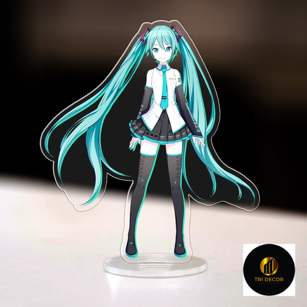 สแตนดี้สูง 15 ซม. รุ่น Miku Hatsune Vocanoid นักร้องเสมือนญี่ปุ่นตกแต่งมุมศึกษาโต๊ะ