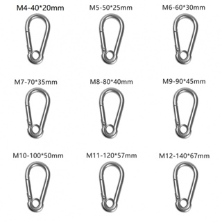 M4-m12 ตะขอสปริง คาราบิเนอร์ สเตนเลส แบบแขวนเร็ว สําหรับปีนเขา