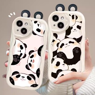 เคสซิลิโคนนิ่ม ลายการ์ตูนแพนด้า 3D สําหรับ Infinix Hot 30i 9 12 30 20 30 Play Smart 6Plus 6HD