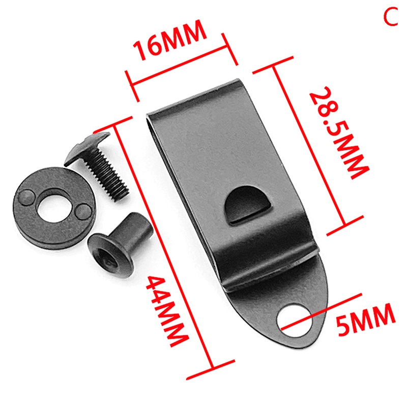 Luc คลิปหนีบเข็มขัดสเตนเลส Kydex - รูปที่ 2