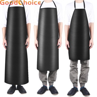 Kitchen Apron Oilproof Soft Waterproof Black Comfortable For Work Heavy Duty