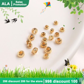 【❤️เครื่องประดับ DIY❤️】Ala ลูกปัดดอกไม้ แนวนอน สีทอง 14k สําหรับทําเครื่องประดับ สร้อยข้อมือ แฮนด์เมด DIY[จี้ชาร์ม/จี้/จี้สร้อยคอ/จี้ ทองคํา/จี้ทองคําแท้/เครื่องประดับสร้อย/เครื่องประดับสร้อยคอ/pendant]