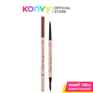 คิวท์เพรส Cute Press Super Skinny Brow Pencil ดินสอเขียนคิ้วออโต้พร้อมแปรงปัด วาดโครงและเติมคิ้วเส้นต่อเส้นเป็นธรรมช...