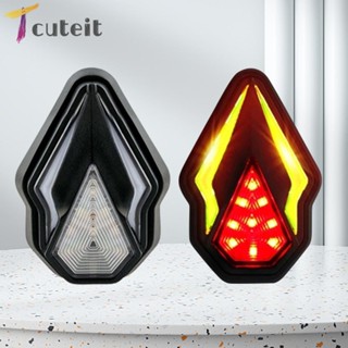 Tcuteit แฟลช LED 12V IPX6 กันน้ํา สําหรับรถจักรยานยนต์