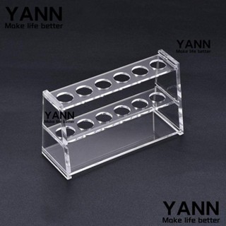 Yann1 ชั้นวางหลอดทดลองอะคริลิค 16 มม. 228 มม. X 70 มม. X 120 มม. 6 ท่อ