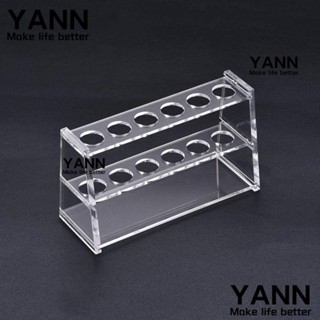 Yann1 ชั้นวางหลอดทดลองอะคริลิค 16 มม. 228 มม. X 70 มม. X 120 มม. 6 ท่อ