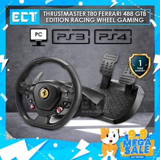 Thrustmaster T80 Ferrari 488 GTB Edition ชุดที่เหยียบเท้าเล่นเกม สําหรับ PC PS3 PS4