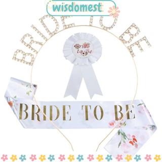 Wisdomest Be, Silver Bride to, Western Theme Party Sash Girl สายสะพาย สีเงิน สําหรับเจ้าสาว